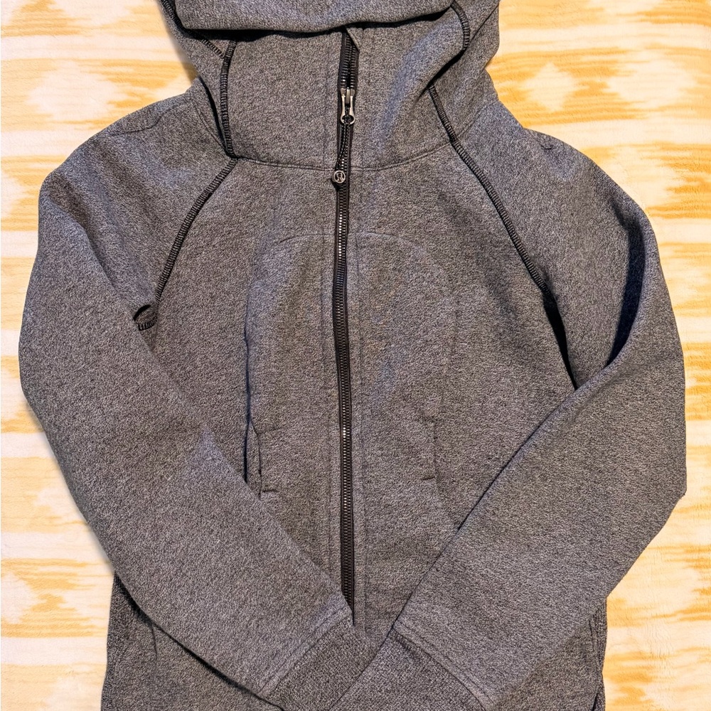 Lululemon Scuba Hoodie II in Heathered Speckled Black Size 4 - Picture 6 of 13